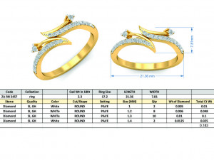 diamond ring for ladies 3Dプリントモデル