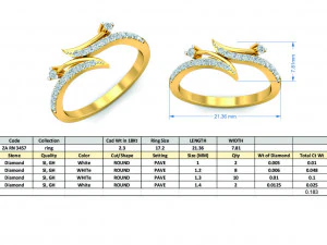diamond ring for ladies 3D Print Model