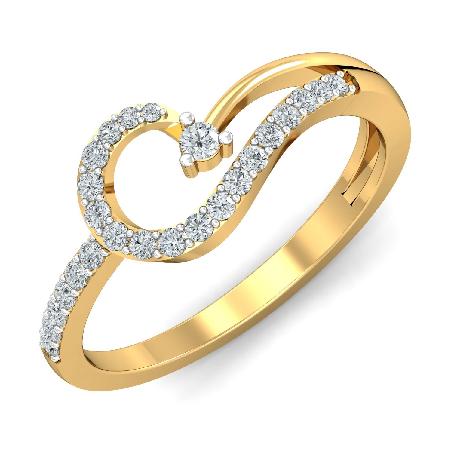 diamond ring for ladies 3D Print Model .c4d .max .obj .3ds .fbx .stl .blend