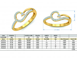 diamond ring for ladies 3D Print Model