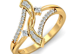 бриллиантовое кольцо для женщин 3D Принт Модель