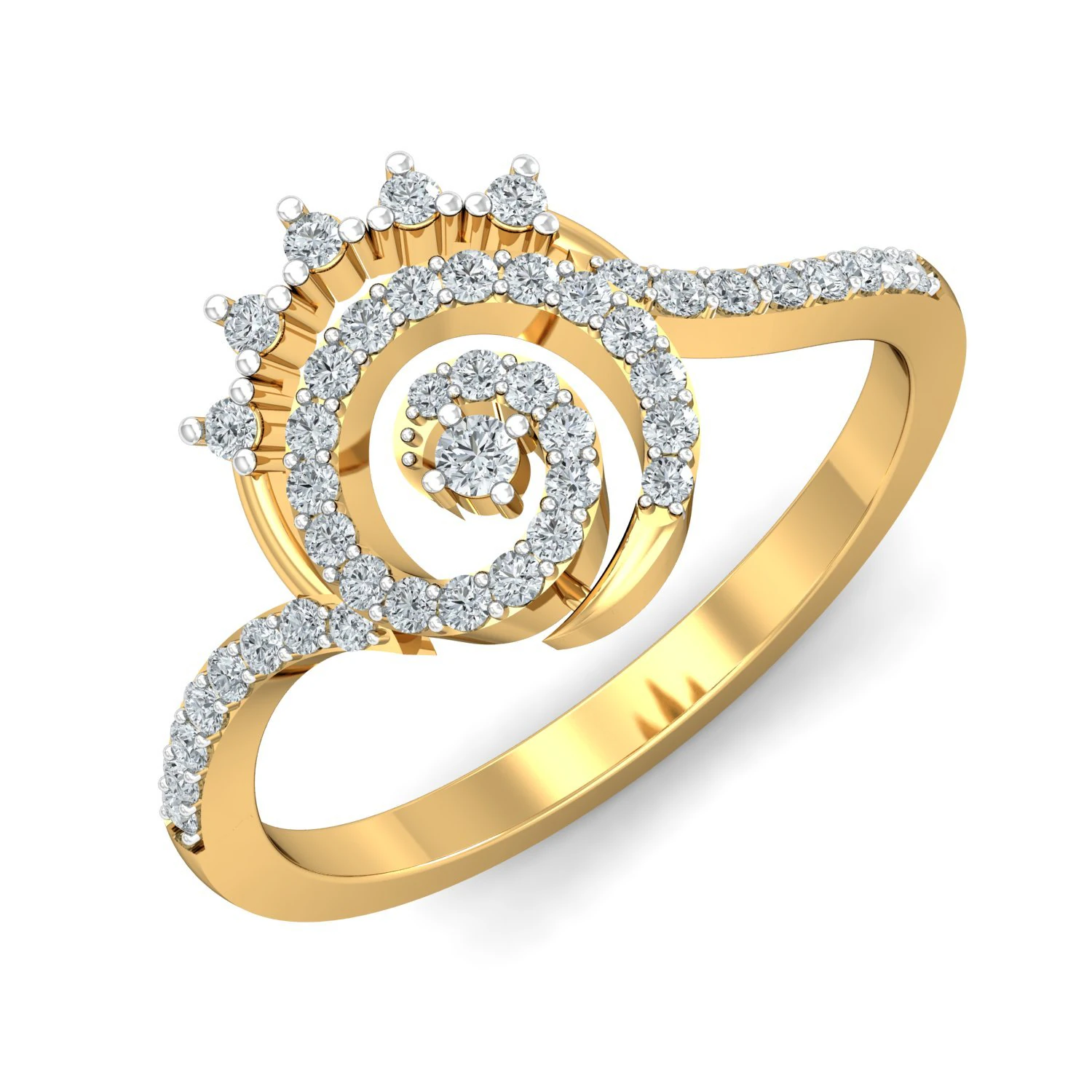 diamond ring for ladies 3D Print Model .c4d .max .obj .3ds .fbx .stl .blend 