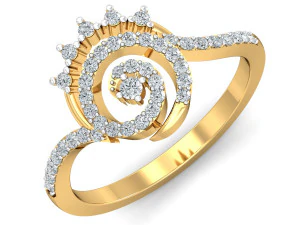 pierścionek z brylantem dla pań Model do druku 3D