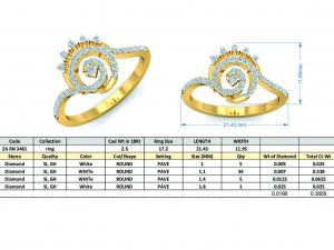 diamond ring for ladies 3D Print Model