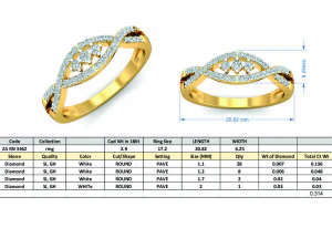 diamond ring for ladies 3D Print Model