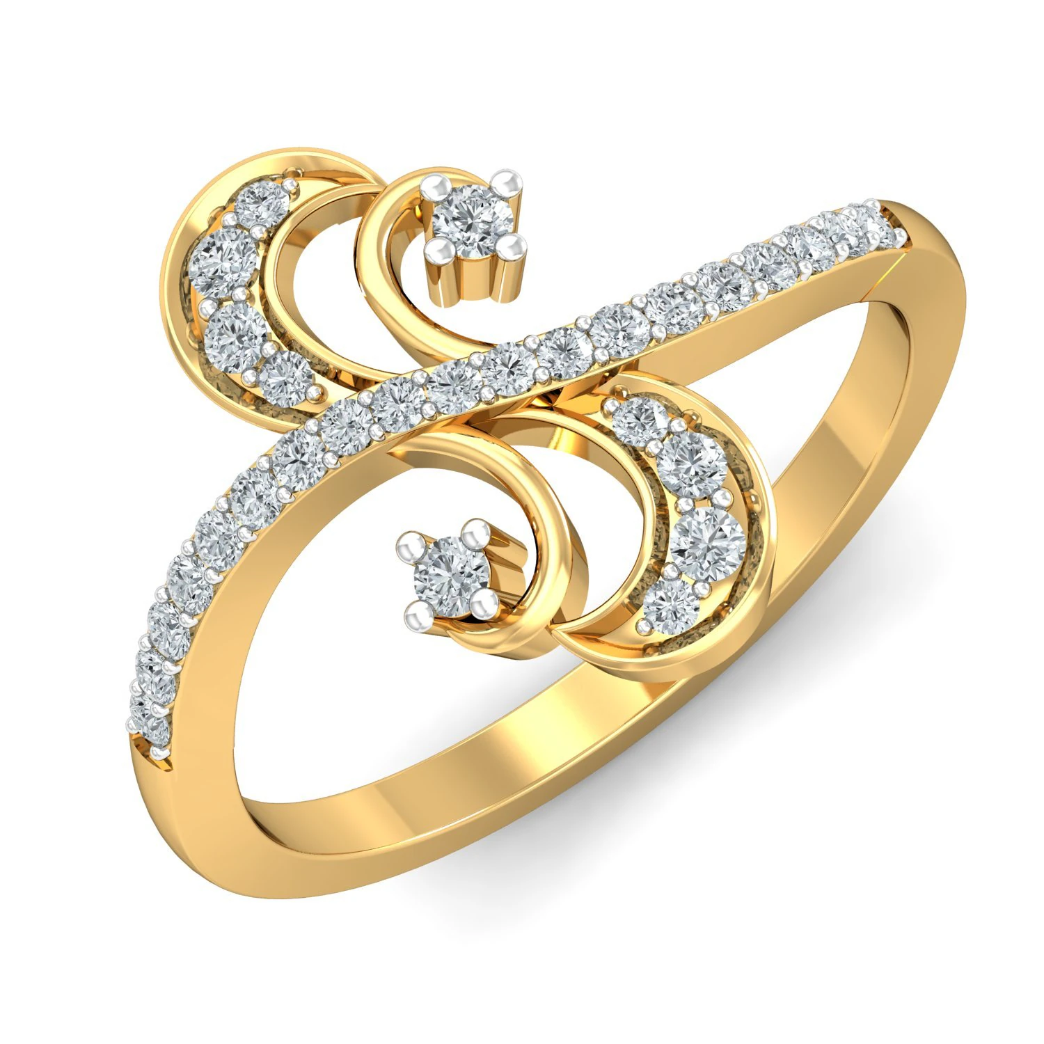 diamond ring for ladies 3D Print Model .c4d .max .obj .3ds .fbx .stl .blend