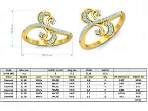 diamond ring for ladies 3D Print Model