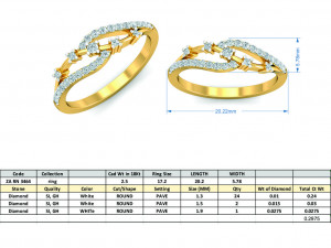 diamond ring for ladies Model Cetak 3D