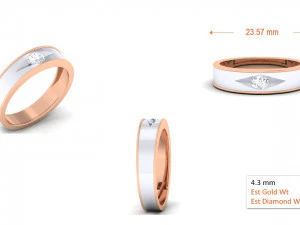 diamond couple ring 3D Print Model