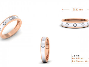 diamond couple ring 3D-printmodel