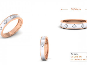 diamond couple ring 3D-printmodel