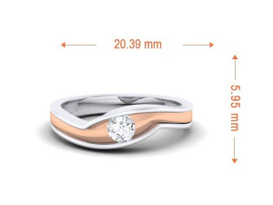 diamond couple ring 3D Print Model