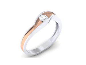 diamond couple ring 3D Print Model