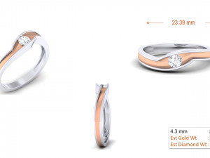 diamond couple ring Modèles 3D en vedette
