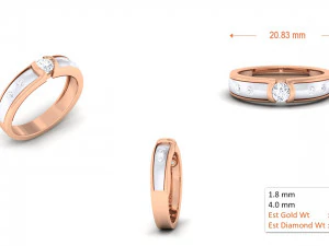 diamond couple ring 3D Print Model