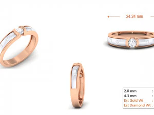 diamond couple ring 3D Print Model