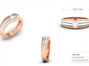 diamond couple ring 3D Print Model