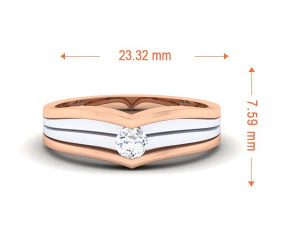 diamond couple ring 3D Print Model