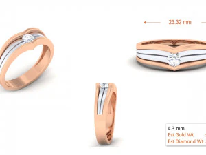 diamond couple ring 3D Print Model