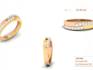 diamond couple ring 3D Print Model