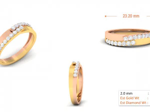 diamond couple ring 3D Print Model