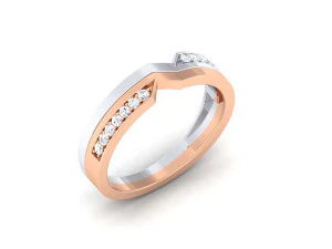 Diamant-Paarring 3D Druckmodell
