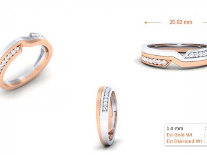 diamanten koppelring 3D printmodel