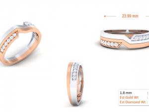 diamond couple ring Modello di stampa 3D