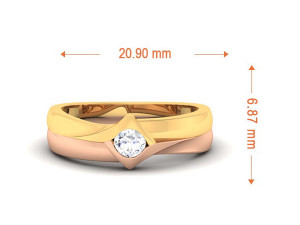 diamond couple ring 3D Baskı Modeli