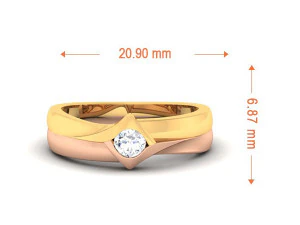 diamond couple ring 3D Print Model
