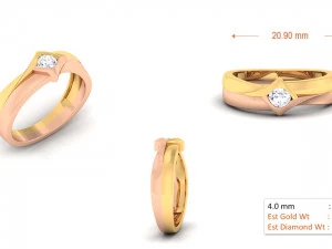 diamond couple ring 3D Print Model