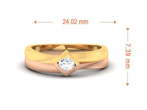 diamond couple ring 3D Print Model