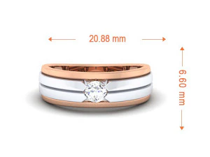 парне кільце з діамантом 3D Принт Модель