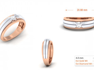 diamond couple ring 3D प्रिंट मॉडल
