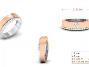 diamond couple ring 3D Print Model