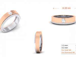 diamond couple ring 3D Print Model