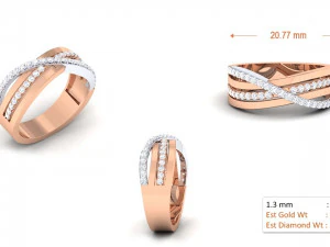 diamond couple ring 3D Print Model