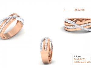 diamond couple ring 3D Print Model