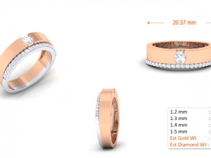 diamond couple ring Modelo de Impressão 3D