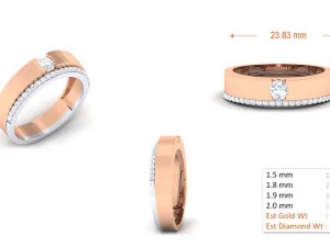 diamond couple ring 3D Print Model
