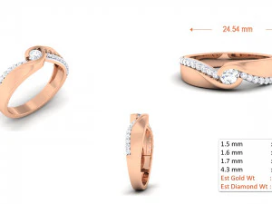 diamond couple ring 3D Print Model