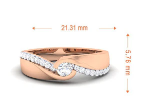diamond couple ring 3D Print Model