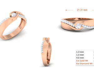 diamond couple ring 3D Print Model