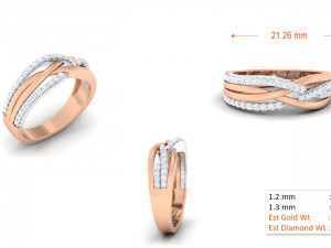 diamond couple ring 3D 打印模型