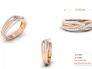 diamond couple ring 3D Print Model