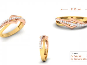 diamond couple ring 3D Print Model