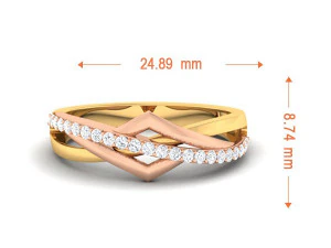 diamond couple ring 3D Print Model