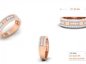 diamond couple ring 3D Print Model
