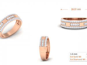 diamond couple ring 3D 打印模型