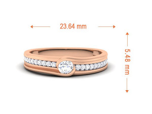 diamond couple ring 3D Print Model